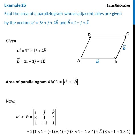 Example Find Area Of A Parallelogram Whose A I J K