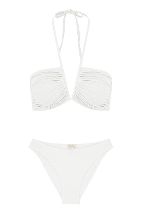 Aquella V Detaylı Parlak Beyaz Bikini Takım Fiyatı Yorumları Trendyol