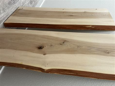 Live Edge Floating Cherry Wood Shelves Sold Together Or Separately Etsy