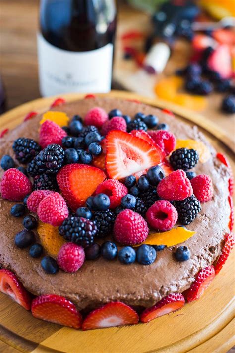 Berry Chocolate Mousse Cake | B. Britnell | Wine desserts, Mousse cake ...