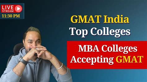 Top Gmat Colleges Gmat Accepting Mba Colleges In India Youtube