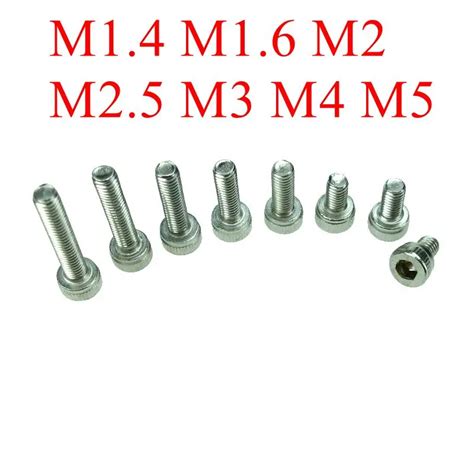 M1 4 M1 6 M2 M2 5m3 M4 M5 Din912 304 Stainless Steel Hexagon Socket