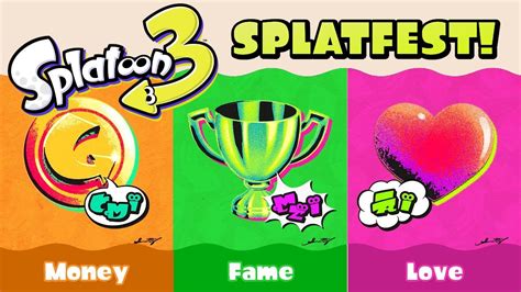 LIVE Splatoon 3 Splatfest Money Fame Love TRICOLOR BATTLES