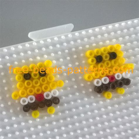 Spongebob Girl Earrings Hama Beads Mini Work Photos 2 Free Perler Beads Patterns Fuse Beads