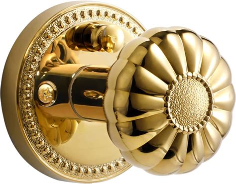 SORWDUERM Gold Door Knobs Privacy Door Knob Polished Brass Door Knob ...