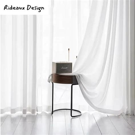 Rideau En Lin Blanc Rideaux Design