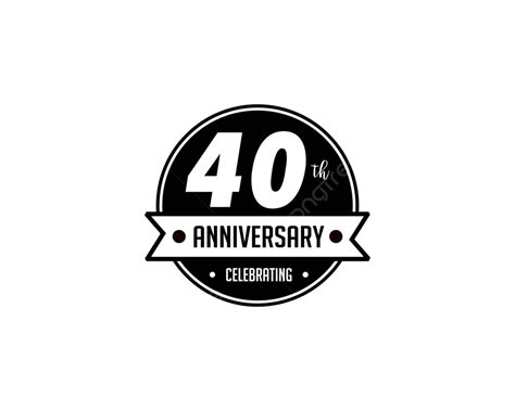 Forty Years Anniversary Badge Template Anniversary Royal Vector Template Anniversary Royal