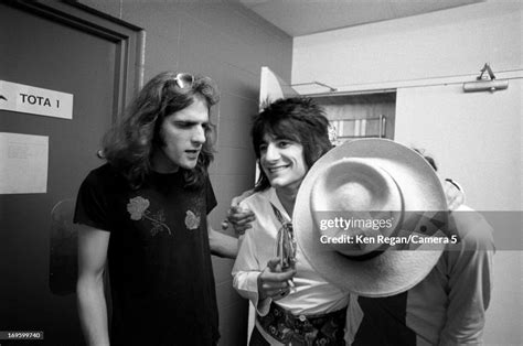 Ronnie Wood of the Rolling Stones is photographed backstage in June