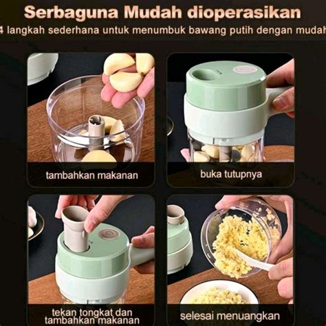 Jual Mini Chopper Blender Portable Penggiling Bumbu Daging Sayur Food