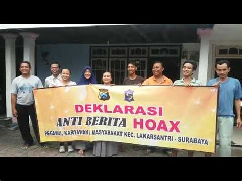 JATIM ANTI HOAX Deklarasi Anti Berita Hoax Masyarakat Kec