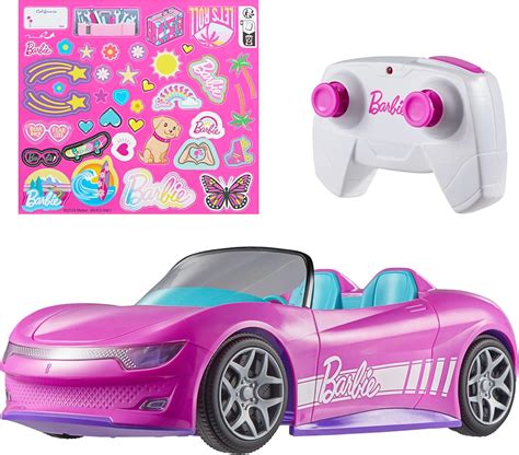 Hot Wheels Barbie Rc Toy Car Remote Control Pink Convertible Can Hold Barbie Fashion Dolls