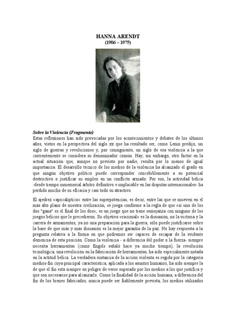 Sobre A Teoria Escrita Por Hannah Arendt - Hanna Arendt | PDF | Certeza | Teoría
