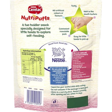 Cerelac Nutripuff Banana Strawberry 50g Woolworths