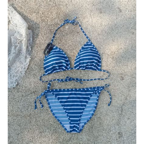 Jual BIKINI PANTAI SEGITIGA IKAT TALI BAJU RENENG BIKINI SET