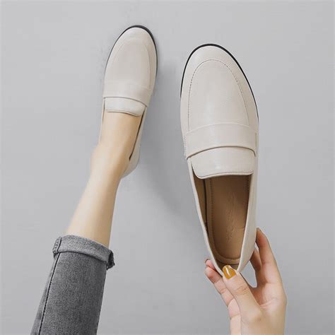 Mocasines De Piel Sint Tica Para Mujer Zapatos Oxford Sin Cordones