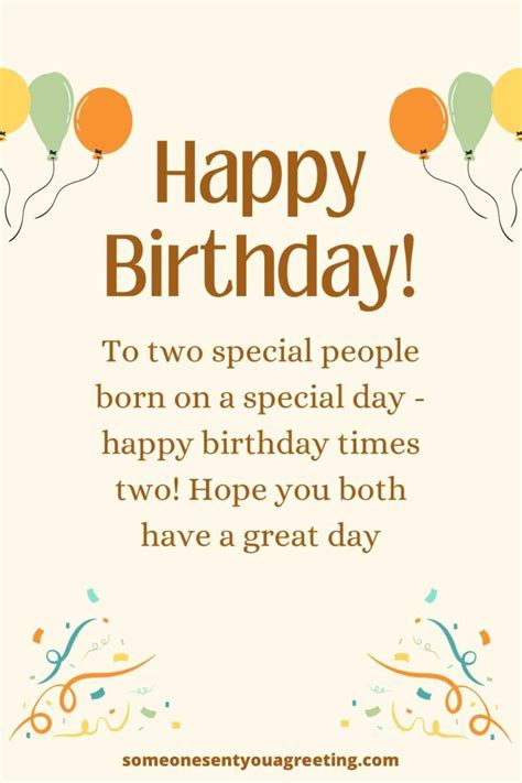 Double The Joy With 35 Heartfelt Birthday Wishes For Two Special