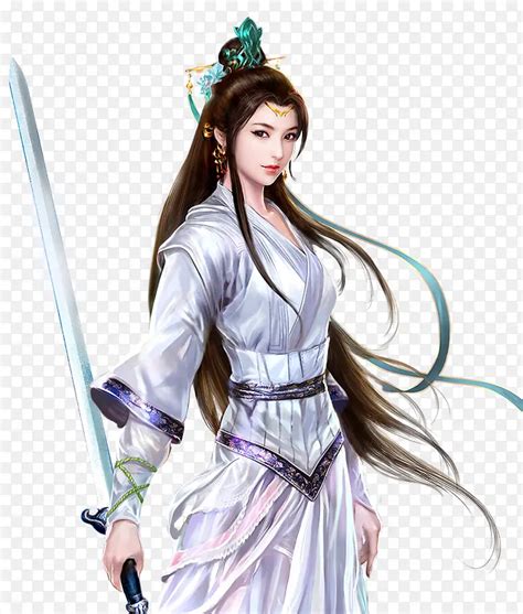 白衣英气女侠客古风手绘png图片素材下载图片编号9250829 Png素材网