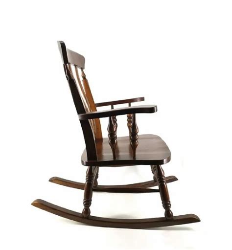 modern brown wooden rocking chair  style cushion