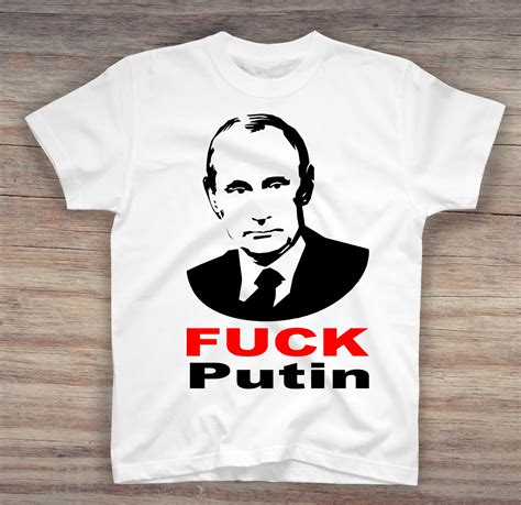 T SHIRT Fuck Putin Wojna Ukraina Naklejki Samochodowe Personalizowany Nadruk Poduszki