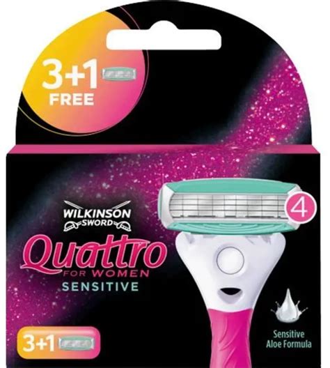 Wilkinson Sword Quattro For Women Sensitive Scheermesjes 3 Stuks Oh