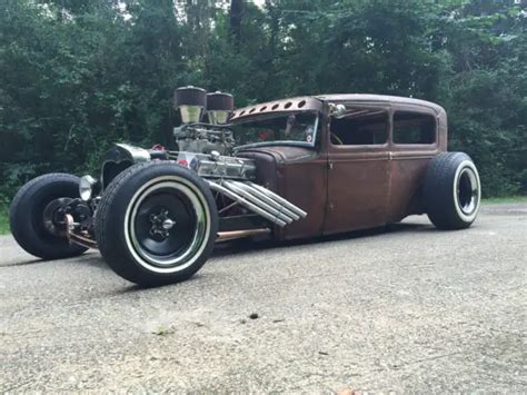 1931 Ford Model A Tudor Chopped Channeled Fast Hot Rod Rat Rod