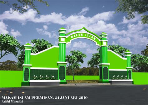 Ariful Muzakki Pra Design Gapura Pintu Masuk Makam Islam Desa Permisan