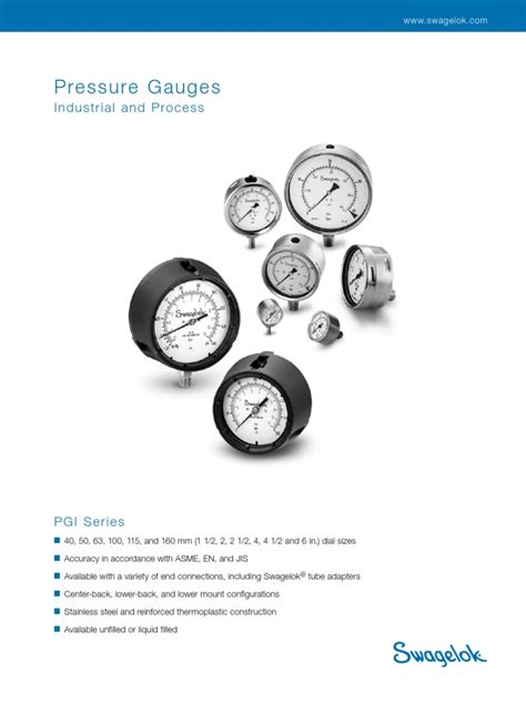 Swagelok Pressure Indicator Pdf