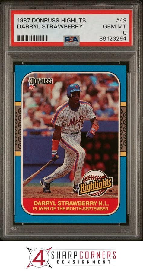 Donruss Highlights Darryl Strawberry Mets Psa B