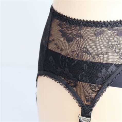 Luxallacki Sheer Floral Lace Straps Suspender Garter Belt Underwear Lingerie Ebay