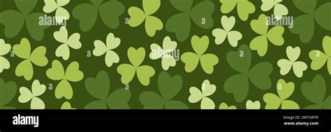 Banners With Shamrock Leaves Realistic Green Clovers Shamrock Banner Horizontal Background