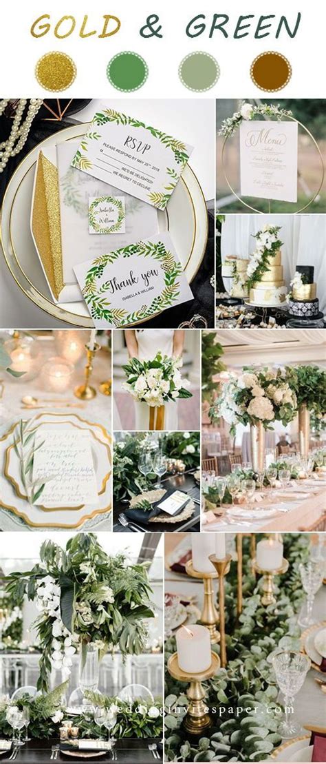 Green And Gold Wedding Color Scheme