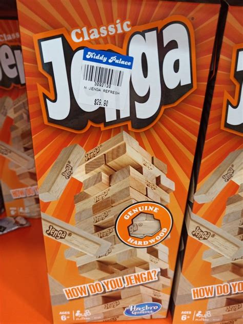 Hasbro Gaming Classic Jenga Game With Genuine Hardwood Blocks Stacking