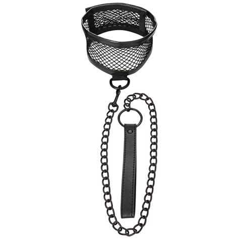 Sportsheets Sex Mischief Fishnet Collar Leash Bondage Fetish Store