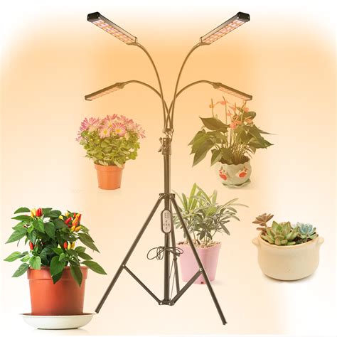 Newest LED Grow Light Full Spectrum Phytolamp 4 Head With Timer Plant