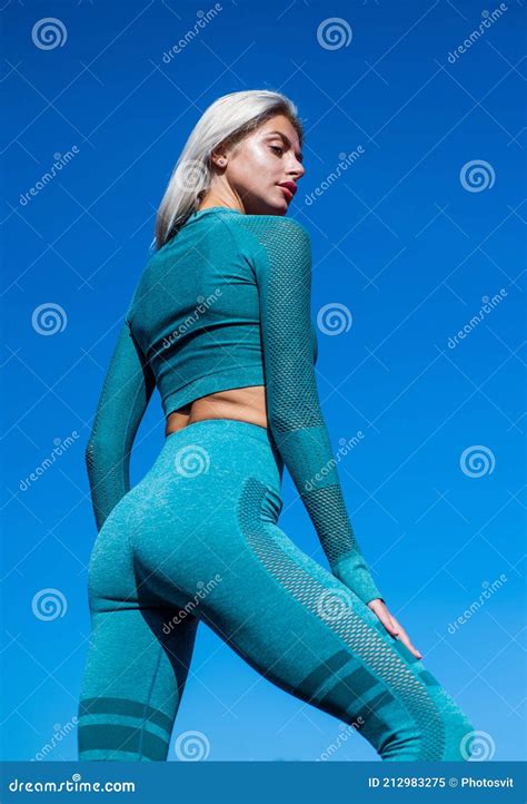 Lady Has Tight Ass Sportive Woman In Sportswear Stock Image Image Of Trainer Sport