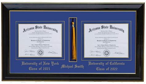 Double Diploma Frame With Tassel M Customizable Etsy