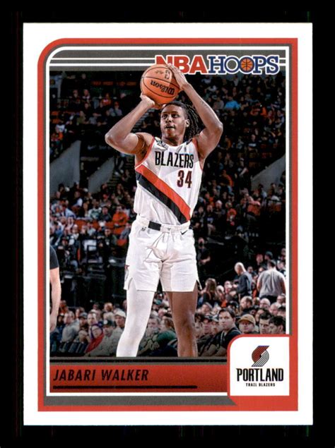 2023 Basketball 2023 24 Panini Hoops Jabari Walker Portland Trail