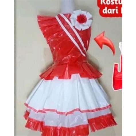 Jual Baju Daur Ulang Plastik Kresek Untuk Kostum Menari Karnaval