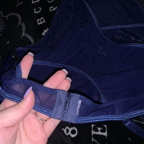 Dark Blue One Piece Lingerie Has A Detatched Depop