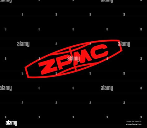 Zpmc Company Rotated Logo Black Background Stock Photo Alamy