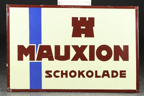 Emaljeskilt, 'Mauxion Schokolade' | Lauritz.com