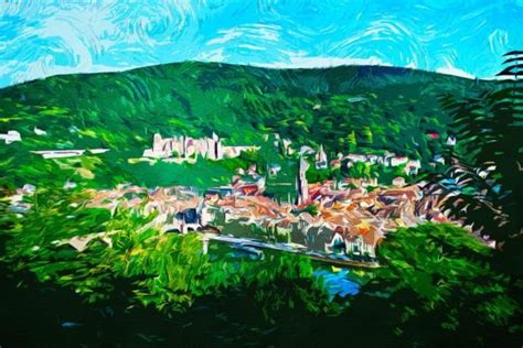 Heidelberg Germany Exquisite Oil Paint Graphic By Poster Boutique