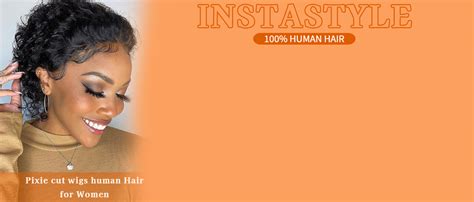 Amazon INSTASTYLE Ombre Blonde Pixie Cut Lace Front Wigs Inch Human Hair X Pixie Cut