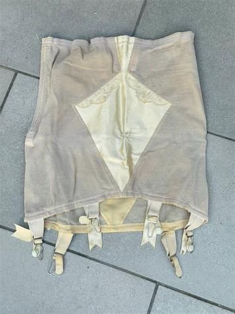 Vintage Open Bottom Girdle W Garters Slimming Smoothing Vintage Lingerie Shapewear By Lily Of