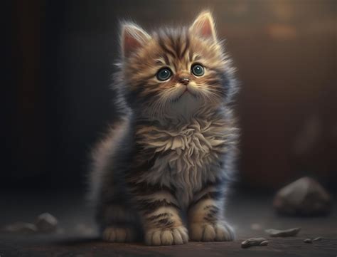 Premium Ai Image Cutekittengenerative Ai