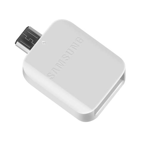 Samsung OTG адаптер MicroUSB-USB, универсален, насипен, бял - лесен за ...