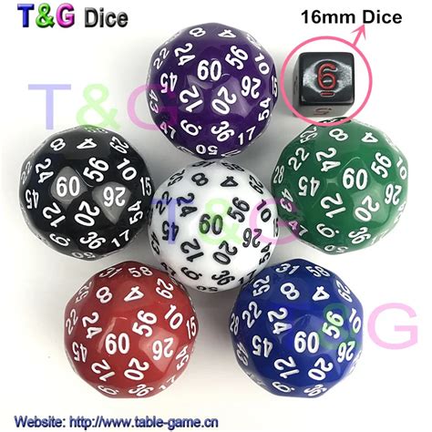 T&G dice 1pc High quality 60 sided dice,D60 dice,polyhedral dice for ...