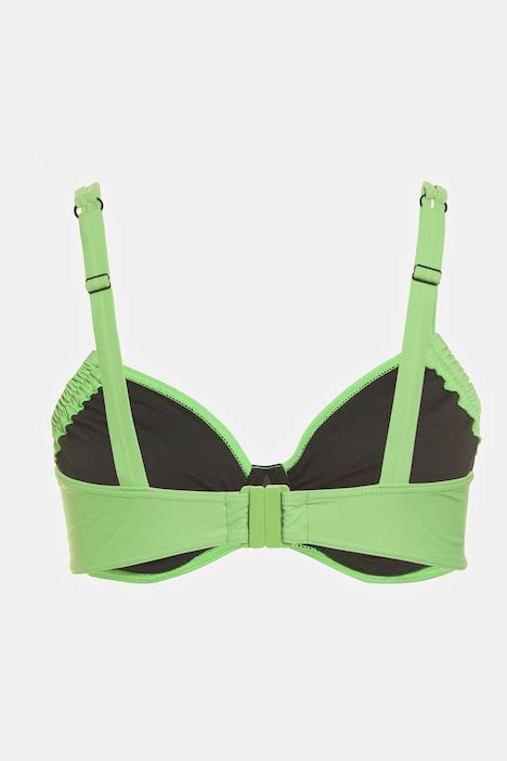 Top Del Bikini Con Ferretto Coppe Morbide E Spalline Regolabili Verde Foresta Ulla Popken