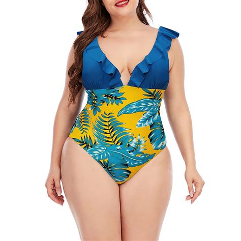 Xuapaodt Plus Size Women S Swimsuit 2024 Summer Plus Size Swimsuit Plus