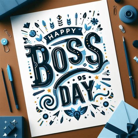 Happy Bosss Day Poster Vector Premium Ai Generated Image